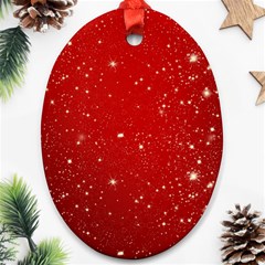 Background-star-red Ornament (oval) by nateshop