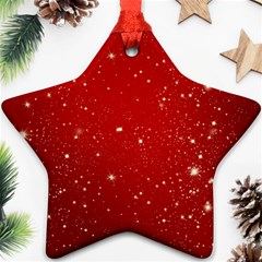 Background-star-red Star Ornament (two Sides) by nateshop