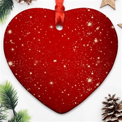 Background-star-red Heart Ornament (two Sides)