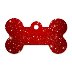 Background-star-red Dog Tag Bone (one Side) by nateshop