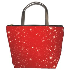 Background-star-red Bucket Bag by nateshop