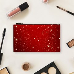 Background-star-red Cosmetic Bag (small) by nateshop