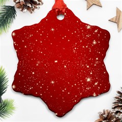 Background-star-red Snowflake Ornament (two Sides)