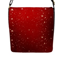 Background-star-red Flap Closure Messenger Bag (l) by nateshop