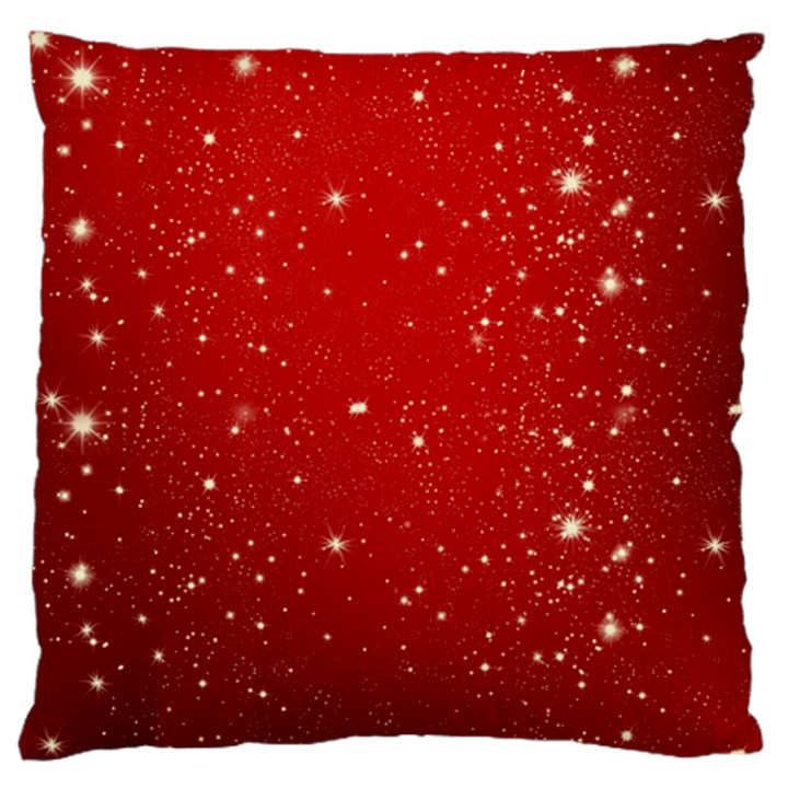 Background-star-red Large Flano Cushion Case (One Side)