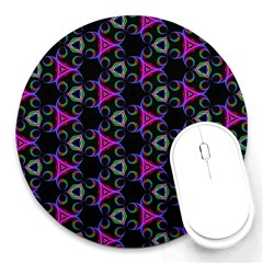 Background-triangle Round Mousepads by nateshop