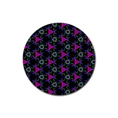 Background-triangle Rubber Round Coaster (4 Pack) by nateshop