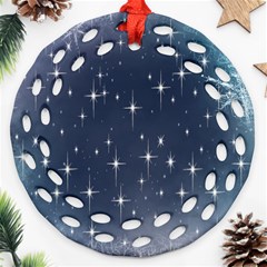 Background-star Round Filigree Ornament (two Sides)