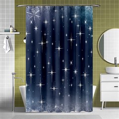 Background-star Shower Curtain 48  X 72  (small)  by nateshop