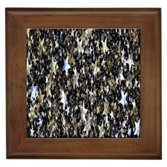 Background-star-white Gold Framed Tile by nateshop