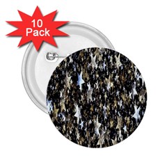 Background-star-white Gold 2 25  Buttons (10 Pack)  by nateshop