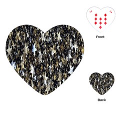 Background-star-white Gold Playing Cards Single Design (heart)