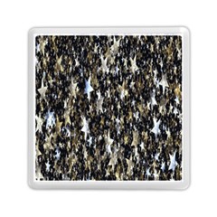 Background-star-white Gold Memory Card Reader (square) by nateshop