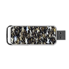 Background-star-white Gold Portable Usb Flash (two Sides) by nateshop