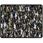 Background-star-white Gold Double Sided Fleece Blanket (Medium)  58.8 x47.4  Blanket Front