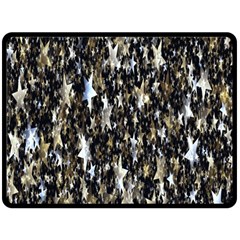 Background-star-white Gold Double Sided Fleece Blanket (large)  by nateshop