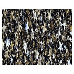 Background-star-white Gold Double Sided Flano Blanket (medium) 