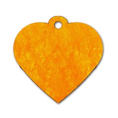 Background-yellow Dog Tag Heart (two Sides) by nateshop