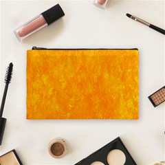 Background-yellow Cosmetic Bag (medium) by nateshop