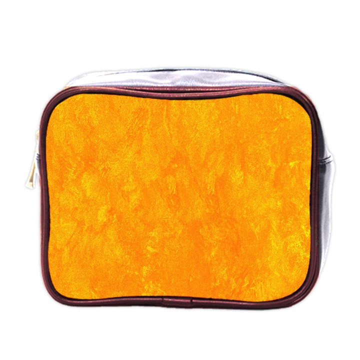 Background-yellow Mini Toiletries Bag (One Side)