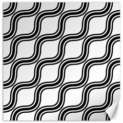 Diagonal-black White Canvas 20  X 20  by nateshop