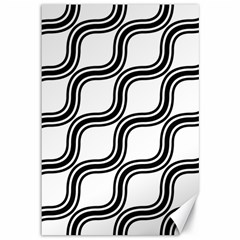 Diagonal-black White Canvas 12  X 18  by nateshop