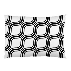 Diagonal-black White Pillow Case by nateshop