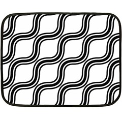 Diagonal-black White Fleece Blanket (mini) by nateshop