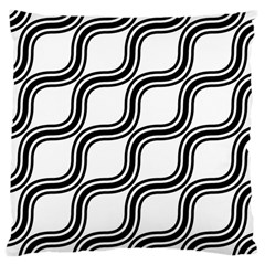 Diagonal-black White Large Cushion Case (two Sides)