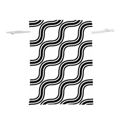 Diagonal-black White Lightweight Drawstring Pouch (s) by nateshop