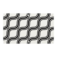 Diagonal-black White Banner And Sign 5  X 3 