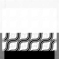 Diagonal-black White Rectangular Jigsaw Puzzl by nateshop