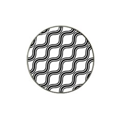 Diagonal-black White Hat Clip Ball Marker (4 Pack) by nateshop