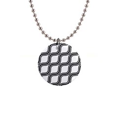 Diagonal-black White 1  Button Necklace by nateshop