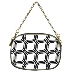 Diagonal-black White Chain Purse (two Sides) by nateshop