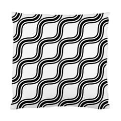 Diagonal-black White Standard Cushion Case (two Sides) by nateshop