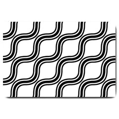 Diagonal-black White Large Doormat  by nateshop