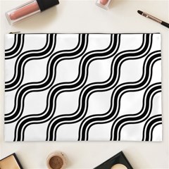 Diagonal-black White Cosmetic Bag (xxl) by nateshop