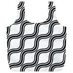 Diagonal-black White Full Print Recycle Bag (XL) Front