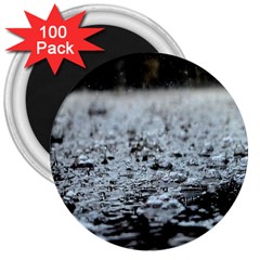  Rain Drops Water Liquid  3  Magnets (100 Pack) by artworkshop