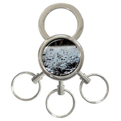  Rain Drops Water Liquid  3-ring Key Chain by artworkshop