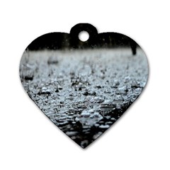  Rain Drops Water Liquid  Dog Tag Heart (one Side) by artworkshop