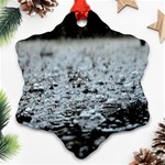  Rain Drops Water Liquid  Snowflake Ornament (Two Sides) Front