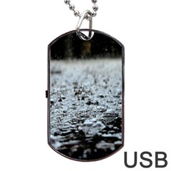  Rain Drops Water Liquid  Dog Tag Usb Flash (two Sides)