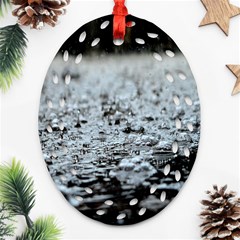  Rain Drops Water Liquid  Ornament (oval Filigree) by artworkshop