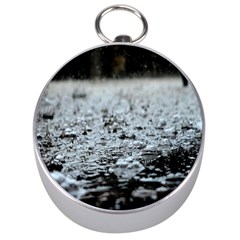  Rain Drops Water Liquid  Silver Compasses by artworkshop