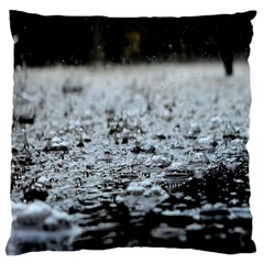  Rain Drops Water Liquid  Large Flano Cushion Case (two Sides) by artworkshop