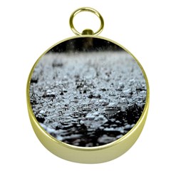  Rain Drops Water Liquid  Gold Compasses by artworkshop