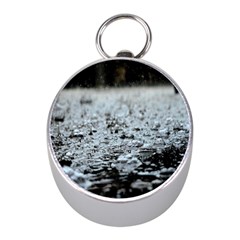  Rain Drops Water Liquid  Mini Silver Compasses by artworkshop