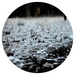  Rain Drops Water Liquid  Round Trivet by artworkshop